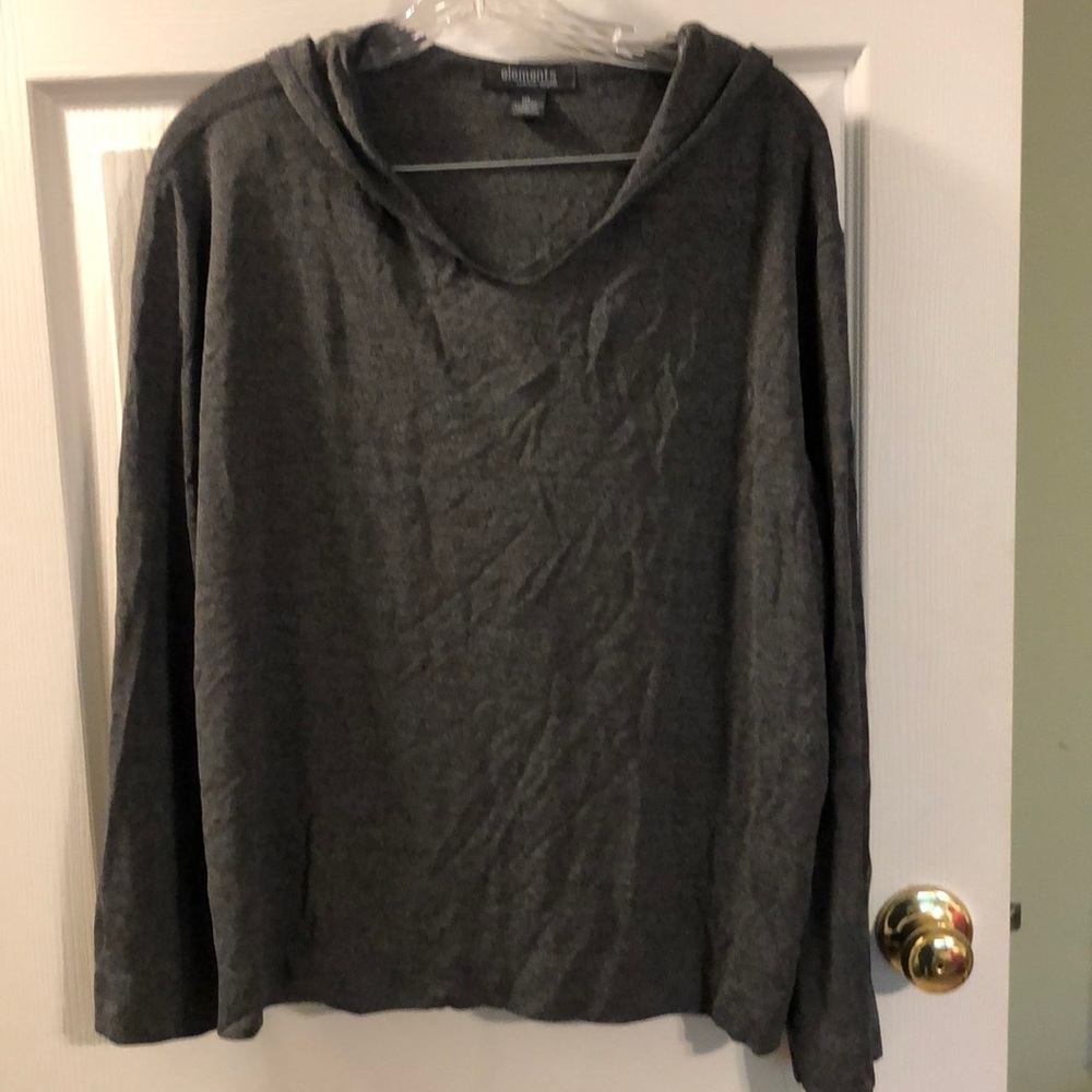 Lightweight hoodie in heather gray, size XL